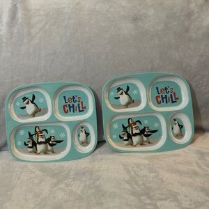 Penguin Themed Divided Plates